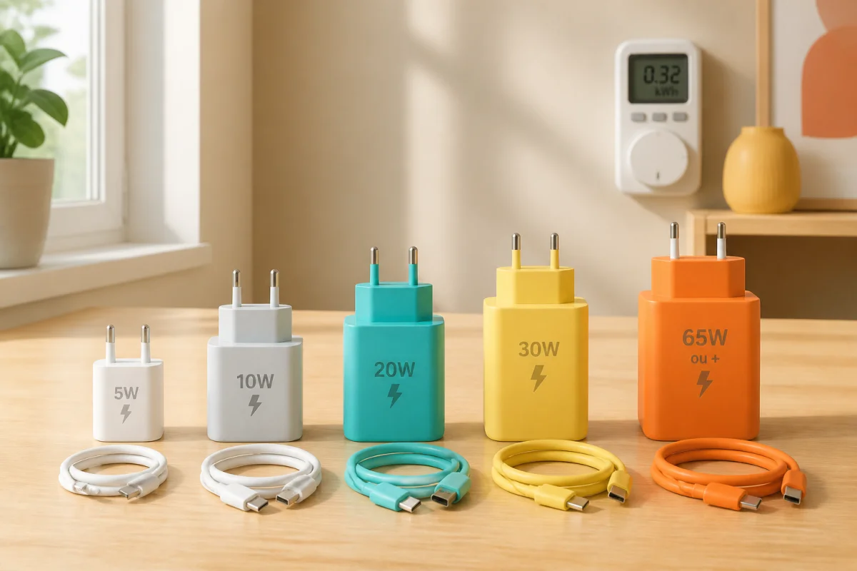 Combien consomme un chargeur de téléphone